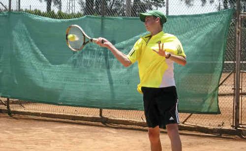 Will Berrigan unleashes a forehand that local coach Danny Sousa has helped to craft. Will Berrigan unleashes a forehand that local coach Danny Sousa has helped to craft.